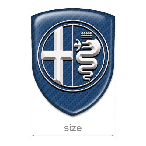 Alfa Romeo Silicone Shield Navy Blue carbon with White Logo 