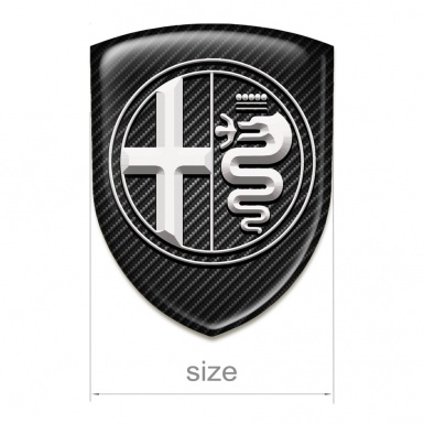 Alfa Romeo Logo Emblem Black Carbon White Logo 