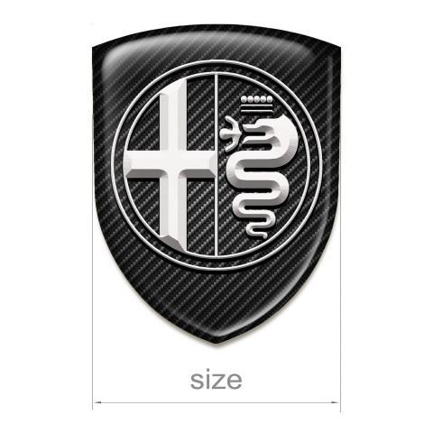 Alfa Romeo Logo Emblem Black Carbon White Logo 