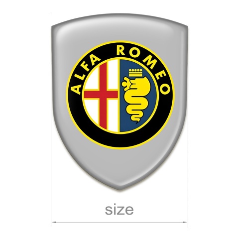 Alfa Romeo Tuning Badge Stylish Gray Design with Classic Logo 