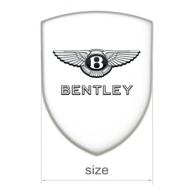 Bentley Car Interior Badge Racing Edition White Design 