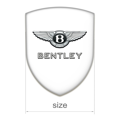 Bentley Car Interior Badge Racing Edition White Design 