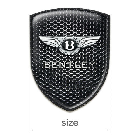 Bentley Silicone Car Decal Badge Stylish Perforated Steel Design 