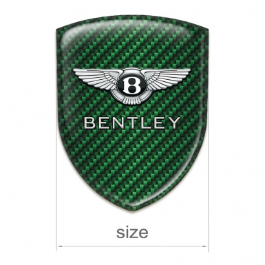 Bentley Emblem Badge Logo Green Carbon Edition 