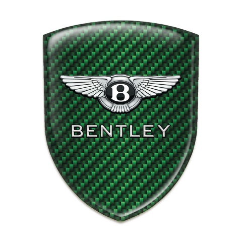 Bentley Emblem Badge Logo Green Carbon Edition 