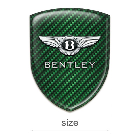 Bentley Emblem Badge Logo Green Carbon Edition 