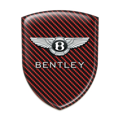 Bentley Self Adhesive Emblem Logo Red Carbon Edition 