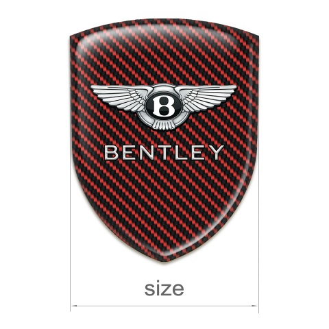 Bentley Self Adhesive Emblem Logo Red Carbon Edition 