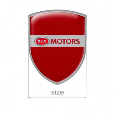 Kia Silicone Emblem Red Carbon Red Motors Logo