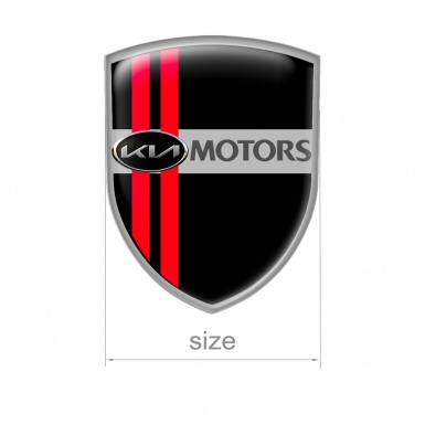 Kia Shield Silicone Emblem Black Red Motors