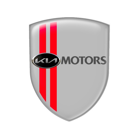 Kia Domed Shield Emblem Grey Motors Logo