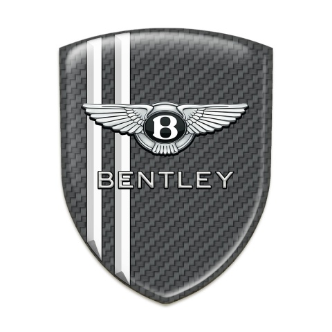 Bentley Logo Emblem Stylish Carbon with White Lines Version 