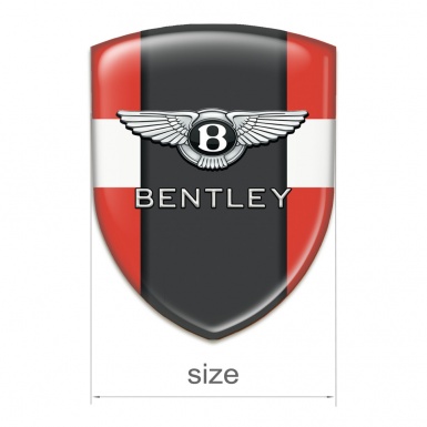 Bentley Emblem Exterior Red White Base Classic Logo 