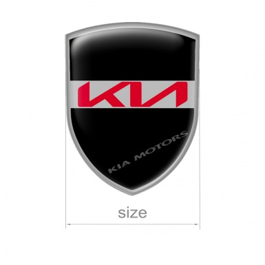 Kia Motors Domed Emblem Black New Style Logo