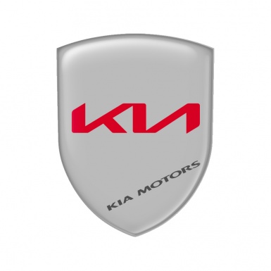 Kia Motors Domed Emblem Grey New Style Logo