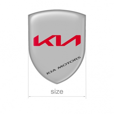 Kia Motors Domed Emblem Grey New Style Logo