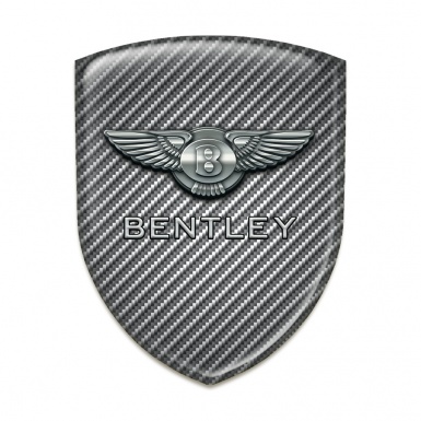 Bentley 3D Gel Emblem Carbon Base Metal Logo Style 