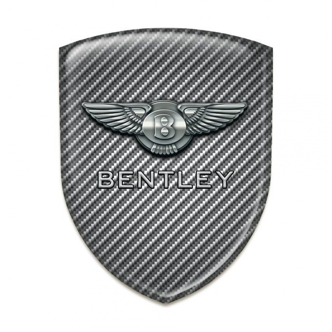 Bentley 3D Gel Emblem Carbon Base Metal Logo Style 