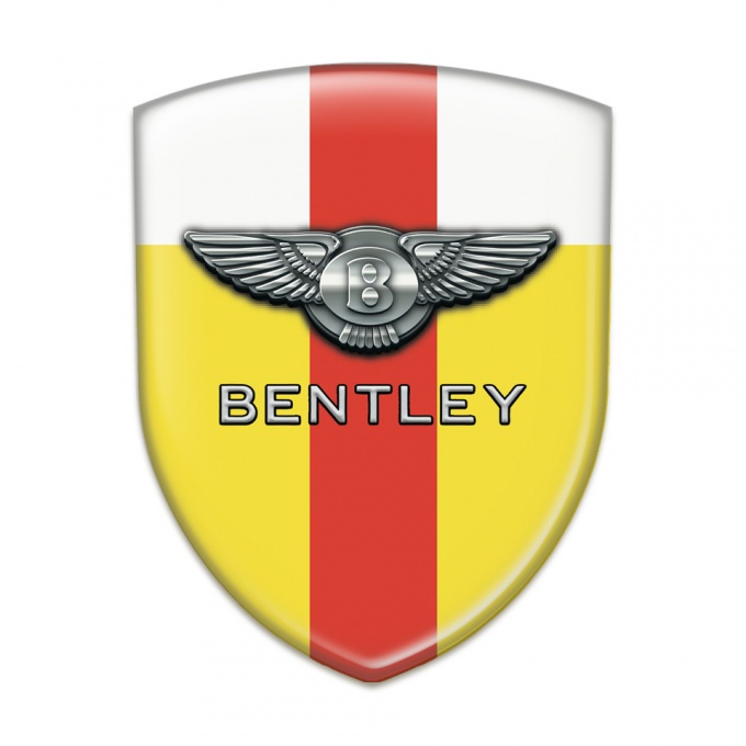 Bentley Logo Emblem Yellow White print with Red band 