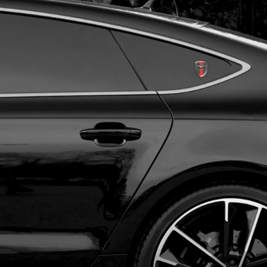 Bentley Logo Emblem Carbon Print with Red tape 