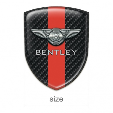 Bentley Domed Emblem Black carbon Red band Design 