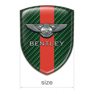 Bentley Silicone Emblem Green Carbon Red Band Design 