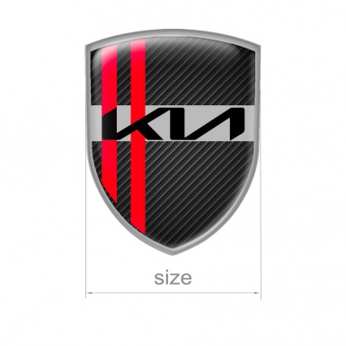 Kia Shield Silicone Emblem Carbon New Logo