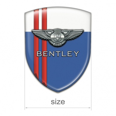 Bentley Car Interior Badge Blue with White Print Red Stripes Edition 