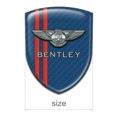 Bentley Silicone Shield Navy Blue carbon With Red Stripes Decoration 