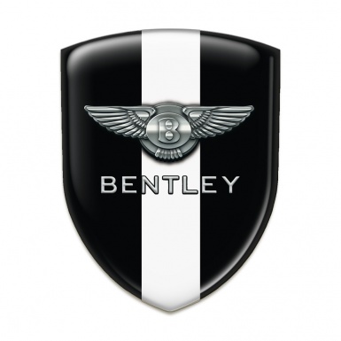 Bentley Resin Sticker Black With White Strip Base Stylish Logo 