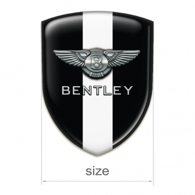 Bentley Resin Sticker Black With White Strip Base Stylish Logo 