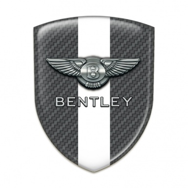 Bentley Auto Emblem High End Carbon with White Tape Decoration 
