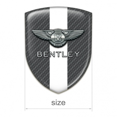 Bentley Auto Emblem High End Carbon with White Tape Decoration 