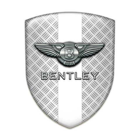 Bentley Emblem Badge Logo Mesh Effect with White Band Decoration 