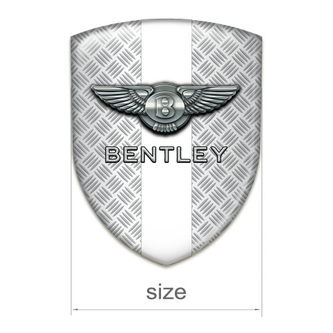Bentley Emblem Badge Logo Mesh Effect with White Band Decoration 