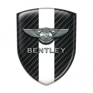Bentley Silicone Emblem Dark Carbon White Band Decoration 