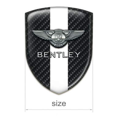 Bentley Silicone Emblem Dark Carbon White Band Decoration 