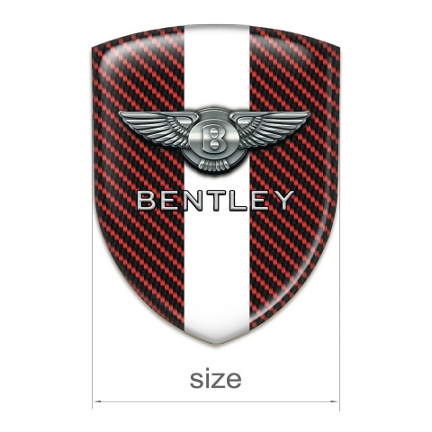 Bentley Resin Sticker Red Carbon White Band Decoration 
