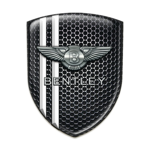 Bentley Emblem Exterior Perforated Steel with White Stripes Variant 