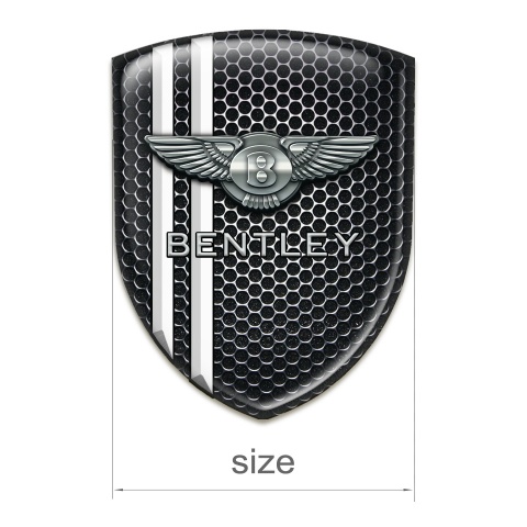 Bentley Emblem Exterior Perforated Steel with White Stripes Variant 