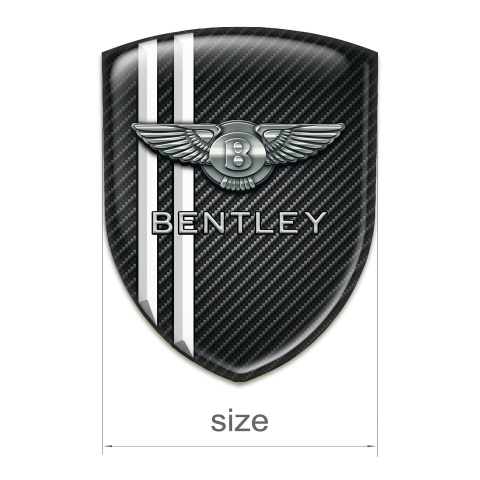 Bentley 3D Gel Emblem Dark carbon White Lines Variant 
