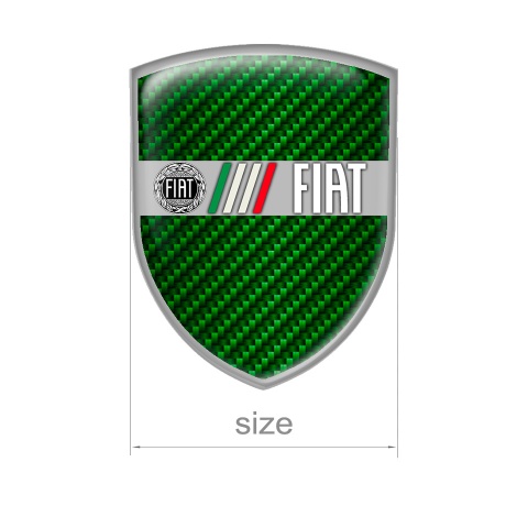 Fiat Silicone Emblem Green Carbon t Italy Flag Old Logo