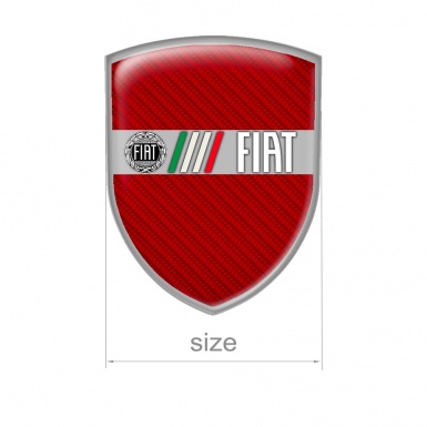 Fiat Silicone Emblem Red Carbon t Italy Flag Old Logo