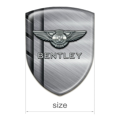 Bentley Silicone Badge Metal Plates with Chromed Logo Design 