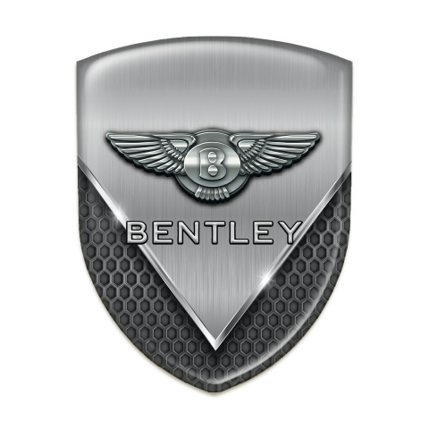 Bentley Emblem Badge Logo Perforated Base with Metal Shield design 