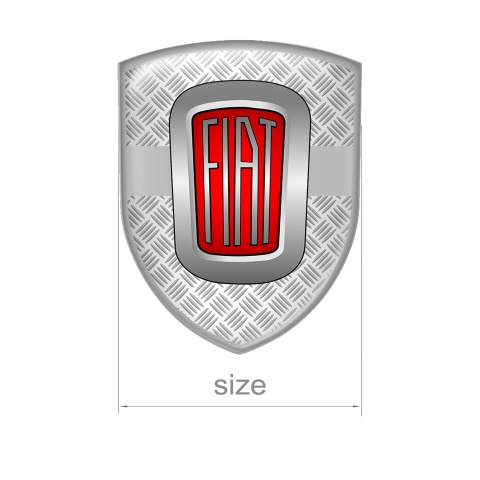Fiat Domed Shield Emblem Carbon Steel Effect