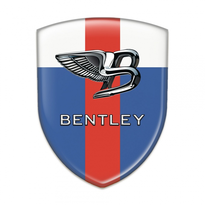 Bentley Tuning Badge  Blue White base with Red Ribbon 