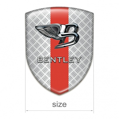 Bentley Silicone Badge Mesh Effect with Red Ribbon Edition 