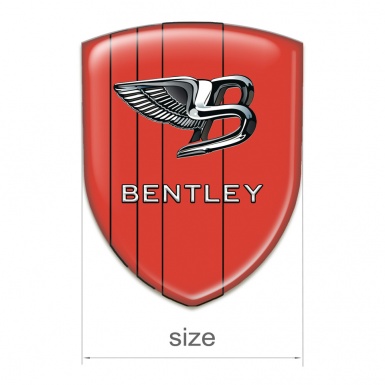 Bentley Resin Sticker Red Version Nikel Logo 