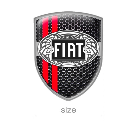 Fiat Silicone Sticker Emblem Carbon Old Logo
